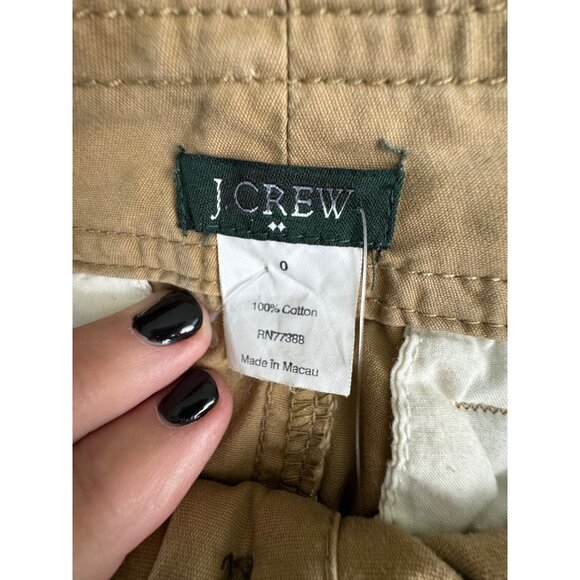 J. Crew Womens Khaki Button Front Mini Skirt Size 0 Y2K Classic NWT Cotton - Picture 6 of 9